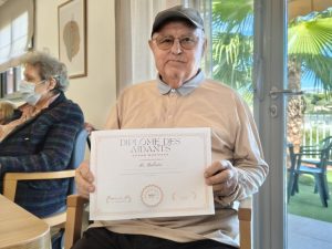 Cérémonie de remise de diplômes aux aidants des EHPAD l’Angélique et Mariposa